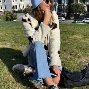 Fur Cow Print Jacket